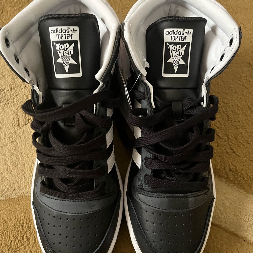 Adidas Top Ten High-Tops in Black and White